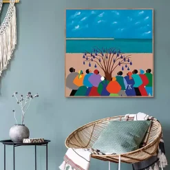 Bottle Tree Gullah Islands Framed Canvas Art Print
