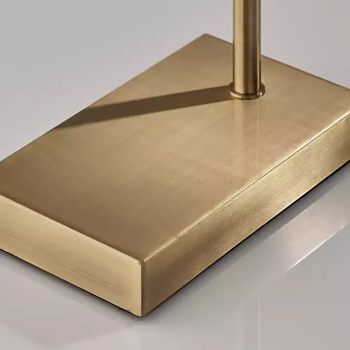 Brass Two-Tiered Shade Table Lamp