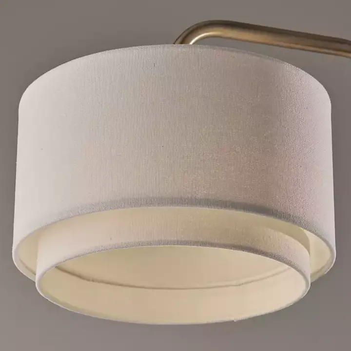 Brass Two-Tiered Shade Table Lamp