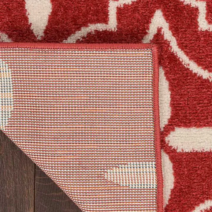 Brick & Ivory Quatrefoil Indoor/Outdoor Rug, 8x10