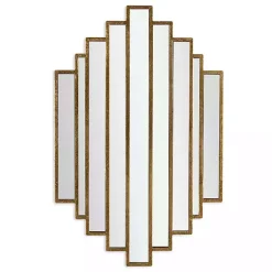 Briggs Gold Metal Panels Wall Mirror