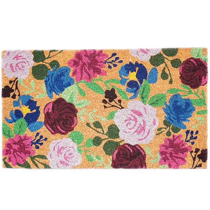 Bright Boho Flowers Doormat