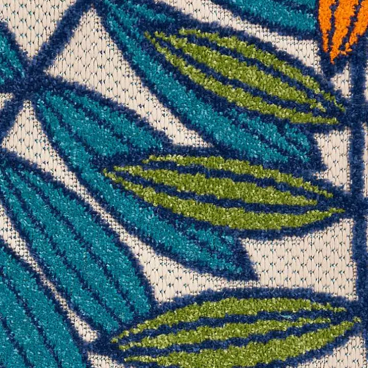 Bright Branches Round Outdoor Area Rug, 7x7