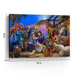 Bright Nativity Scene Canvas Art Print, 18x24