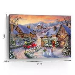 Bringing Home the Tree Canvas Art Print
