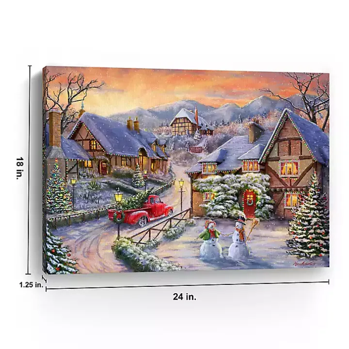 Bringing Home the Tree Canvas Art Print