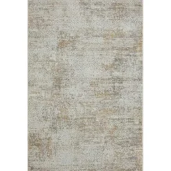 Brisbane Beige Faded Damask Area Rug, 4x6