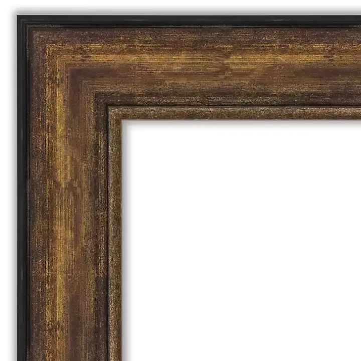Bronze Frame Beveled Mirror, 35.5x29.5 in.