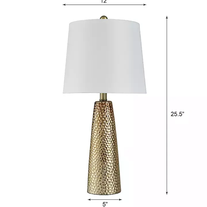Bronze Hammered Table Lamp