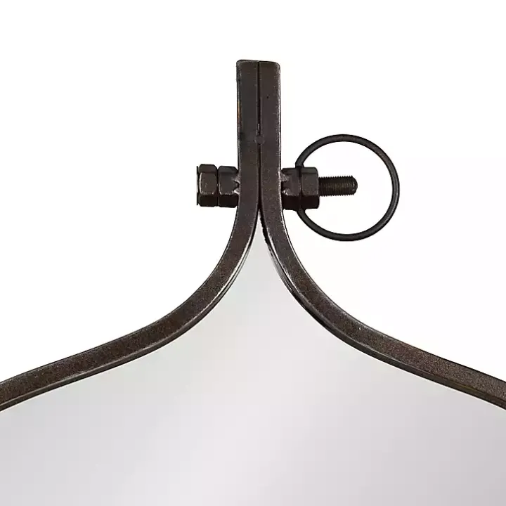 Bronze Metal Antique Round Wall Mirror