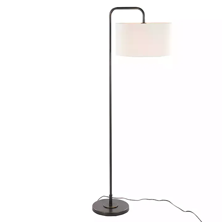 Bronze Metal Puck Floor Lamp
