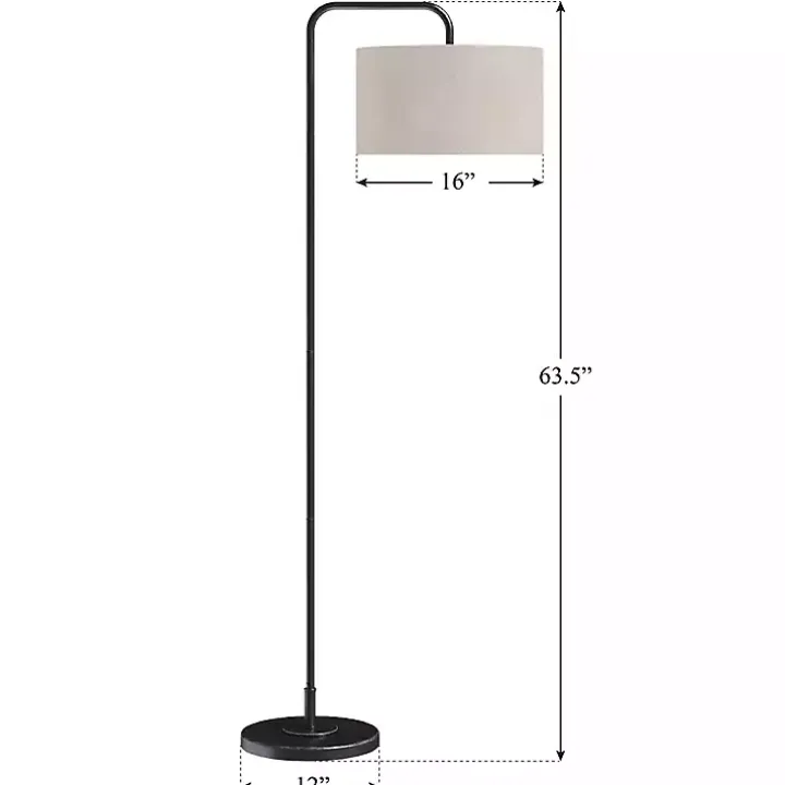 Bronze Metal Puck Floor Lamp