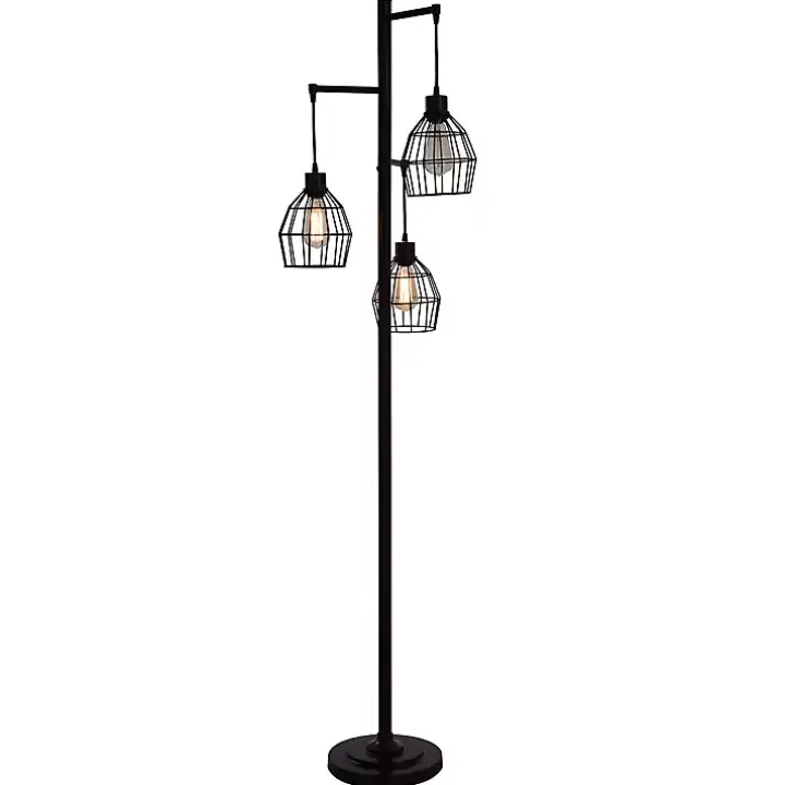 Bronze Metal 3-Tier Floor Lamp