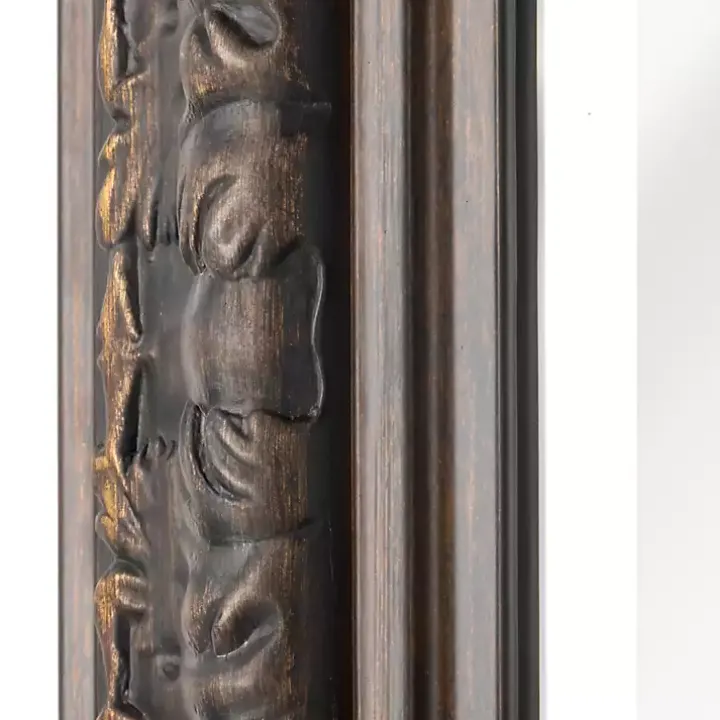 Bronze Ornate Beveled Framed Wall Mirror