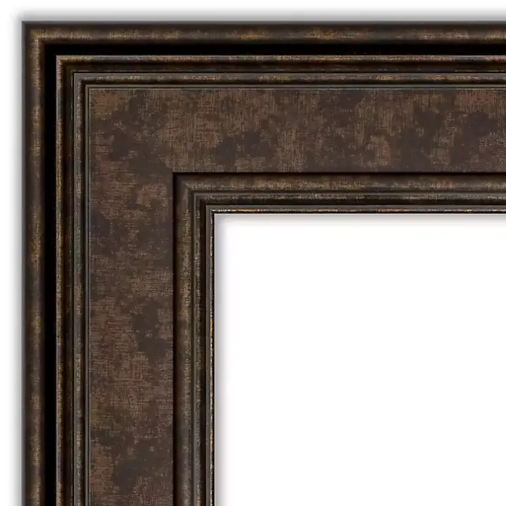 Bronze Panel Frame Beveled Mirror