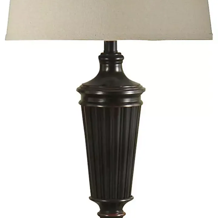 Bronze Wood Tapered 3-pc. Lamp Set