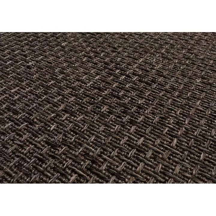 Brown Bordered Outdoor Area Rug, 7x9