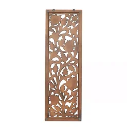 Brown Botanical Wood Panel Wall Plaque