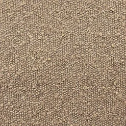 Brown Boucle Channeled Upholstered Ottoman
