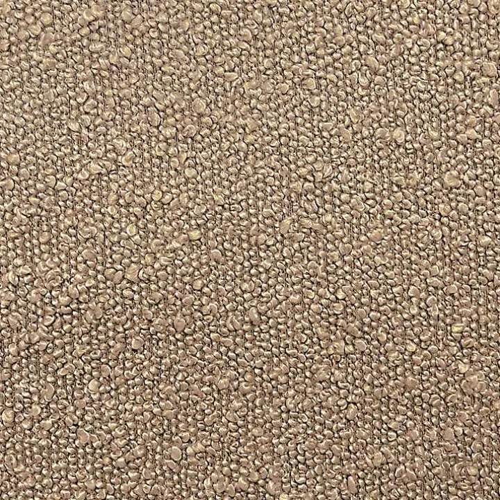 Brown Boucle Channeled Upholstered Ottoman