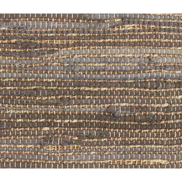 Brown Chindi Woven Jute Throw Pillow
