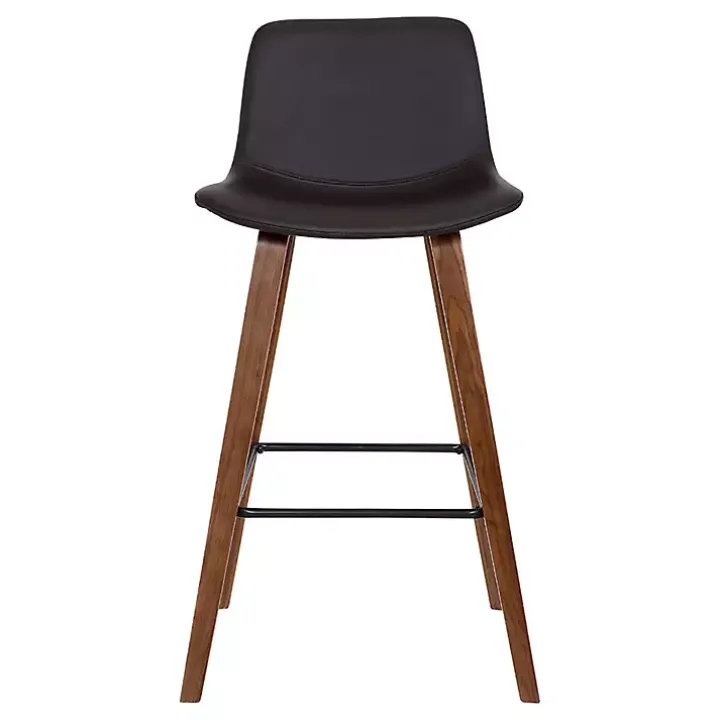 Brown Faux Leather Maddie Bar Stool