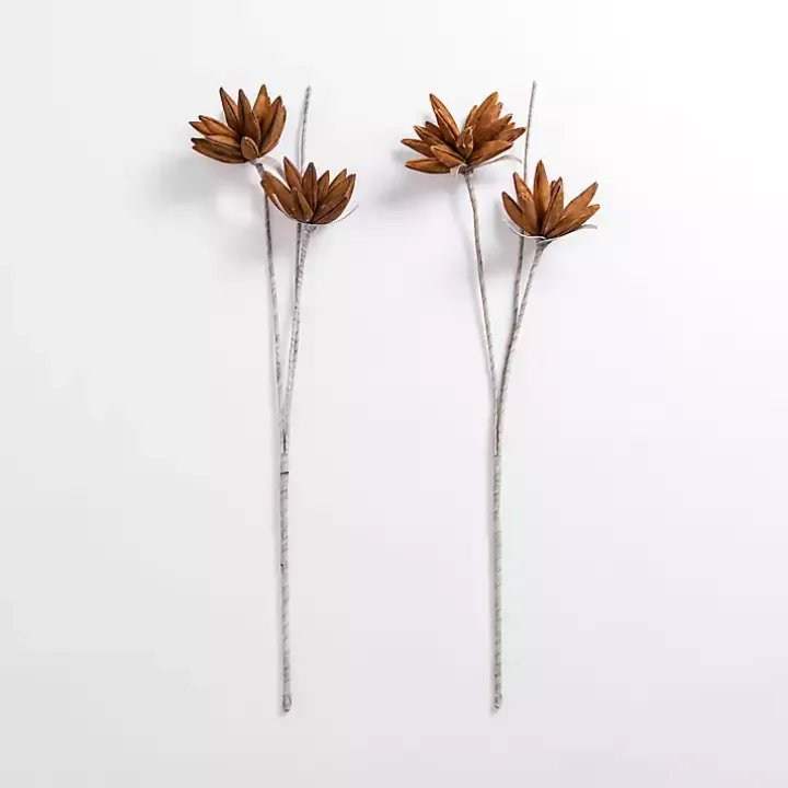 Brown Foam Flower Sprays, Set of 2