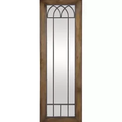 Brown Larissa Arched Window Leaning Mirror
