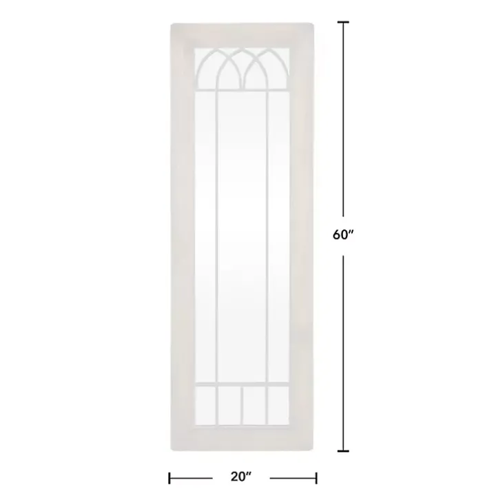 Brown Larissa Arched Window Leaning Mirror