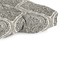 Brown Medallion Tufted Outdoor Bench Cushion