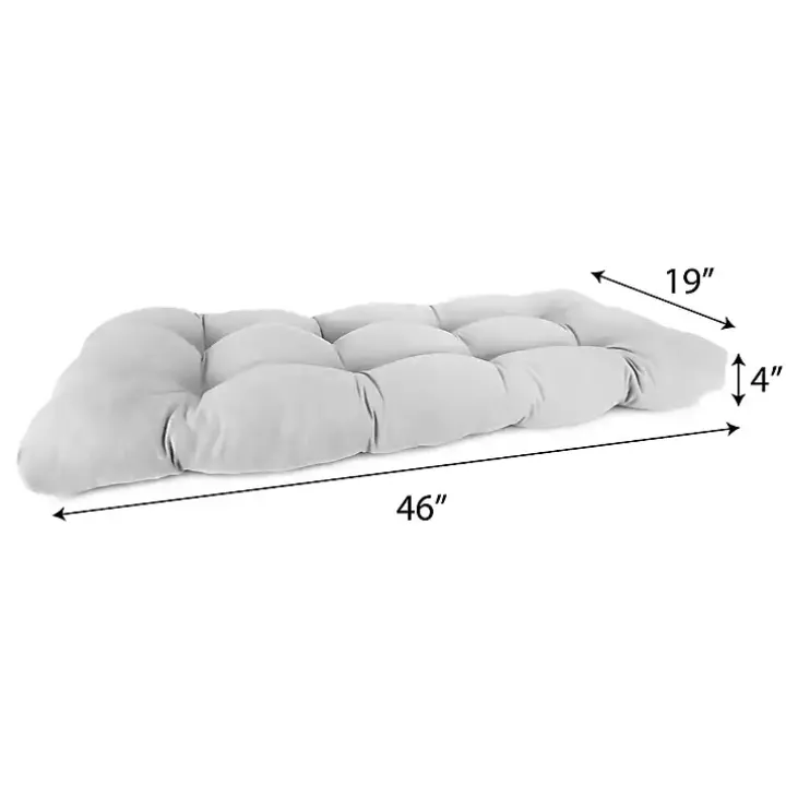 Brown Medallion Tufted Outdoor Bench Cushion