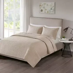 Brown Nash 3-pc. Reversible Queen Coverlet Set