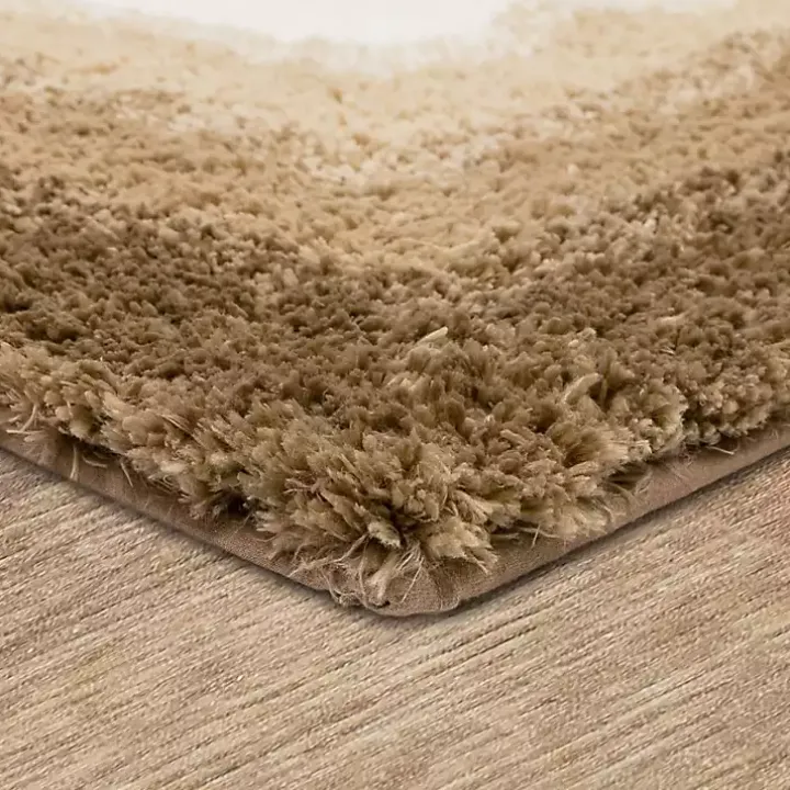 Brown Ombre Border Bath Mat, 2x4
