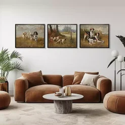 Brown Pointer Dogs Framed Art Print