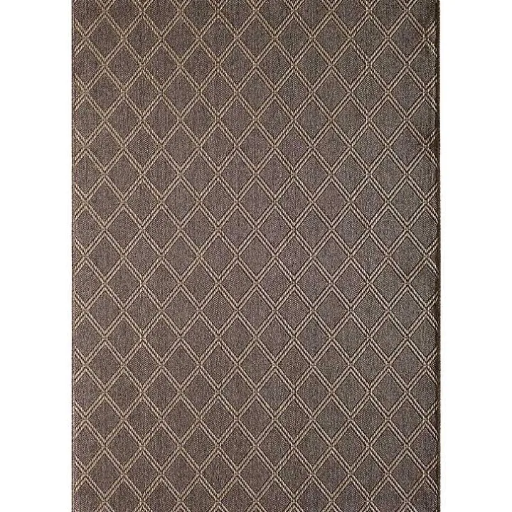 Brown Santorini Trellis Outdoor Area Rug, 6x9