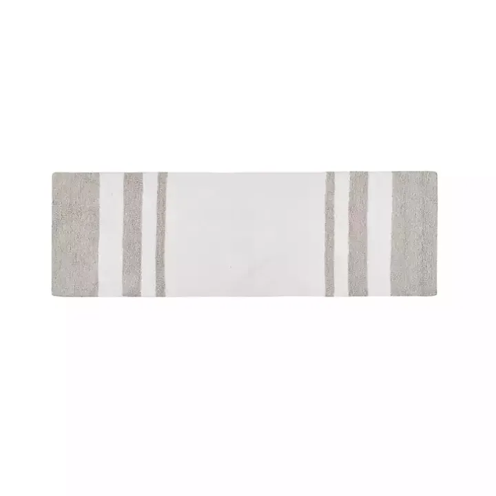 Brown Stripe Reversible Bath Runner