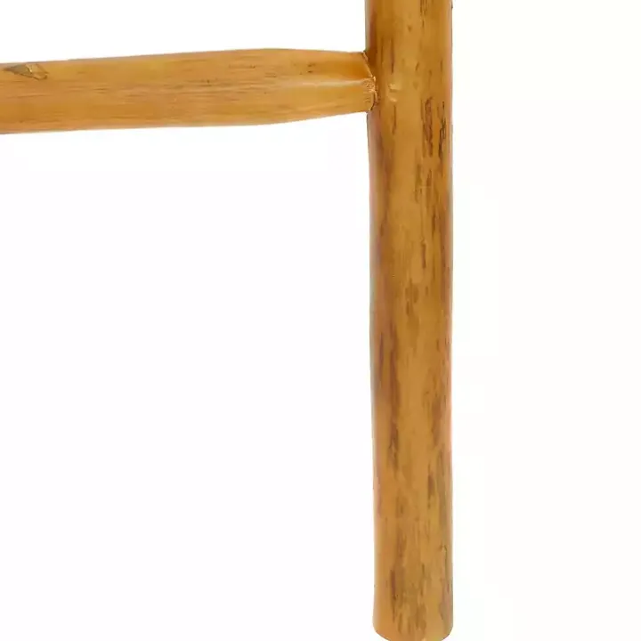 Brown Teak Wood Leaning Ladder