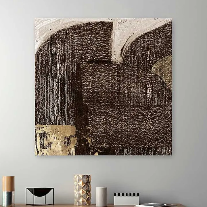 Brown to Gold Canvas Art Print, 40x40 in.