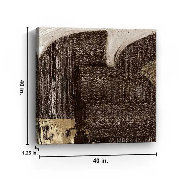 Brown to Gold Canvas Art Print, 40x40 in.