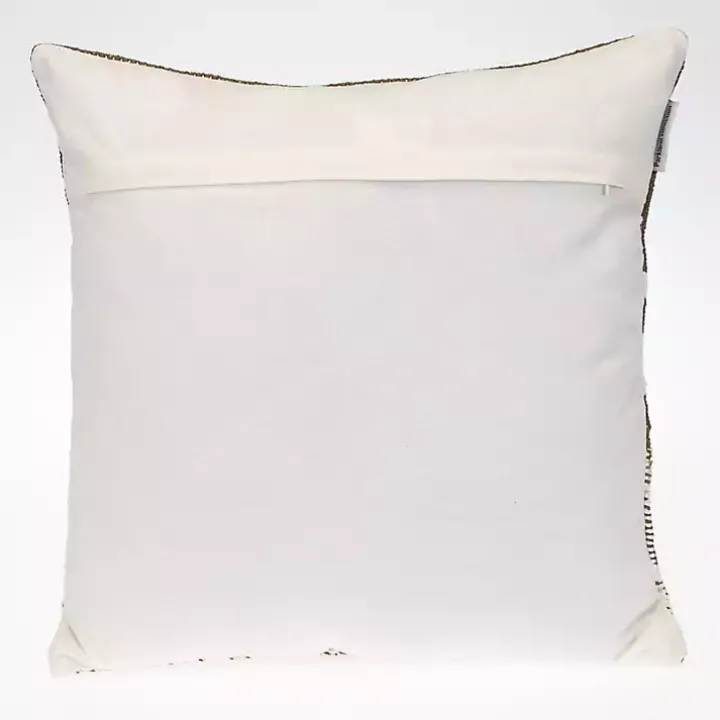Brown Transitional Stripe Pillow