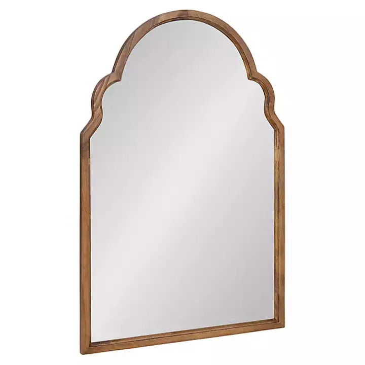 Brown Wood Arch Hogan Wall Mirror