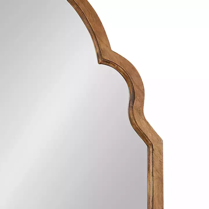 Brown Wood Arch Hogan Wall Mirror
