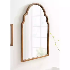 Brown Wood Arch Hogan Wall Mirror