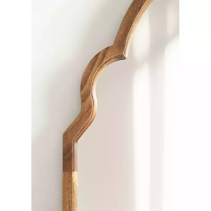 Brown Wood Arch Hogan Wall Mirror