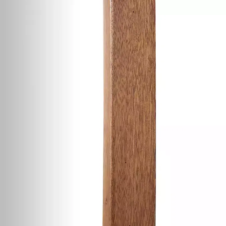 Brown Wood Rounded Edges Mirror