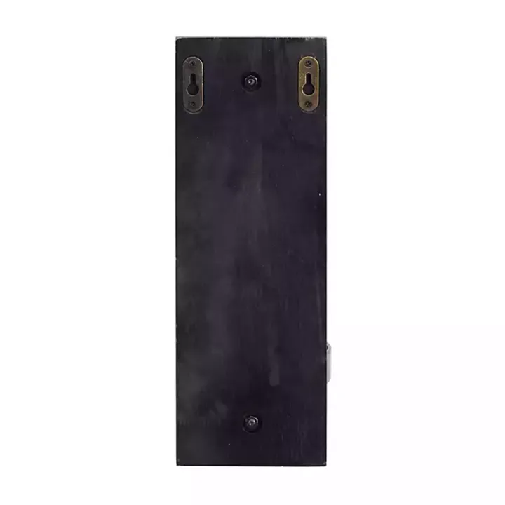 Brown Wood Sconce with Glass Holder