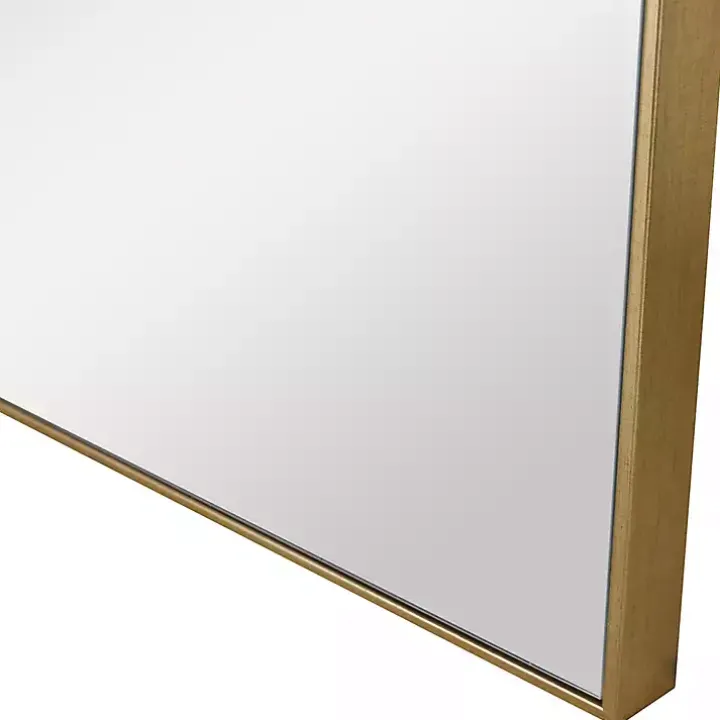 Brushed Gold Metal Square Framed Mirror