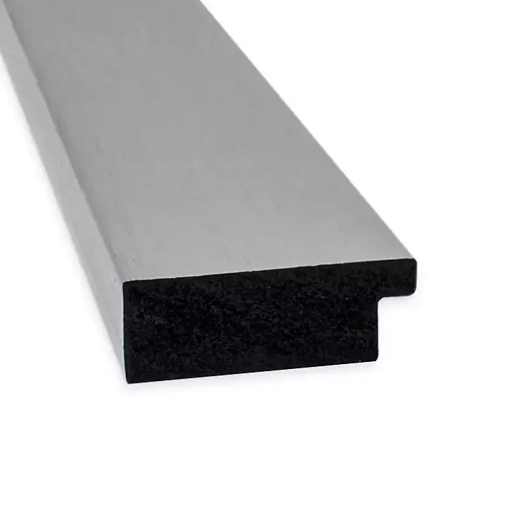 Brushed Metallic Silver Frame Beveled Mirror