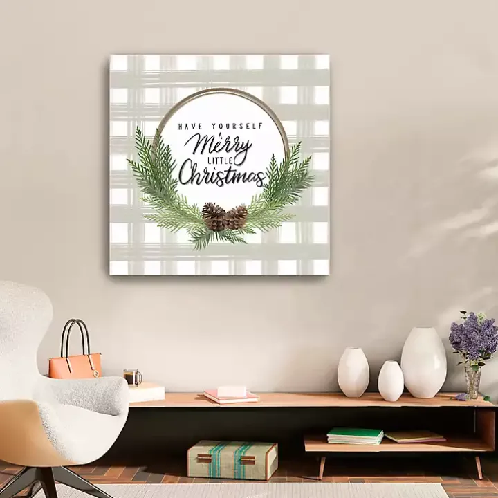 Buffalo Check Christmas Canvas Print, 30x30 in.