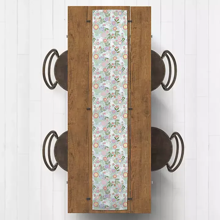 Bunnies and Blossoms Table Runner, 90 in.